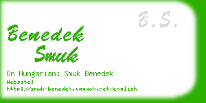 benedek smuk business card